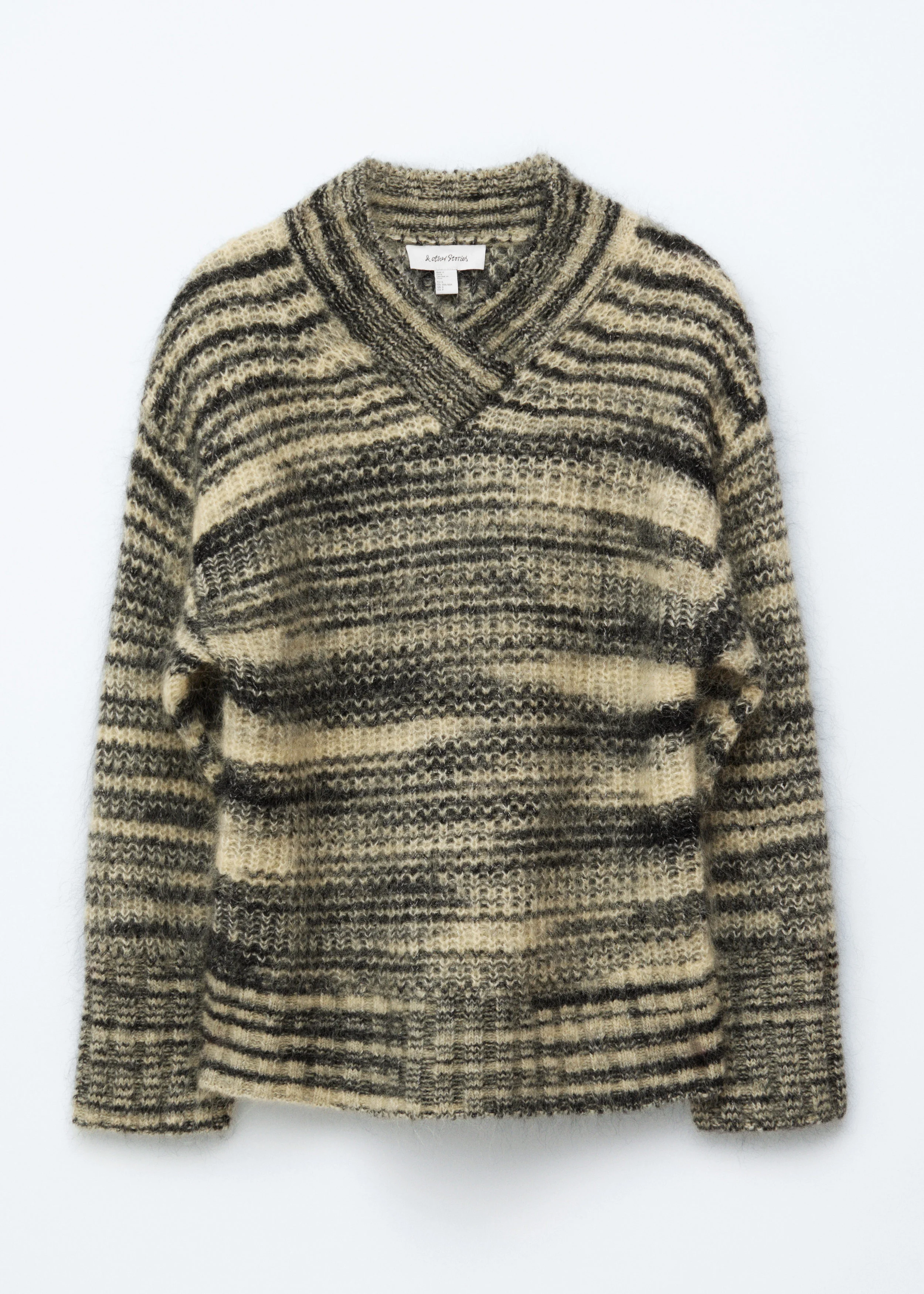Mohair-Blend V-neck Jumper - 1