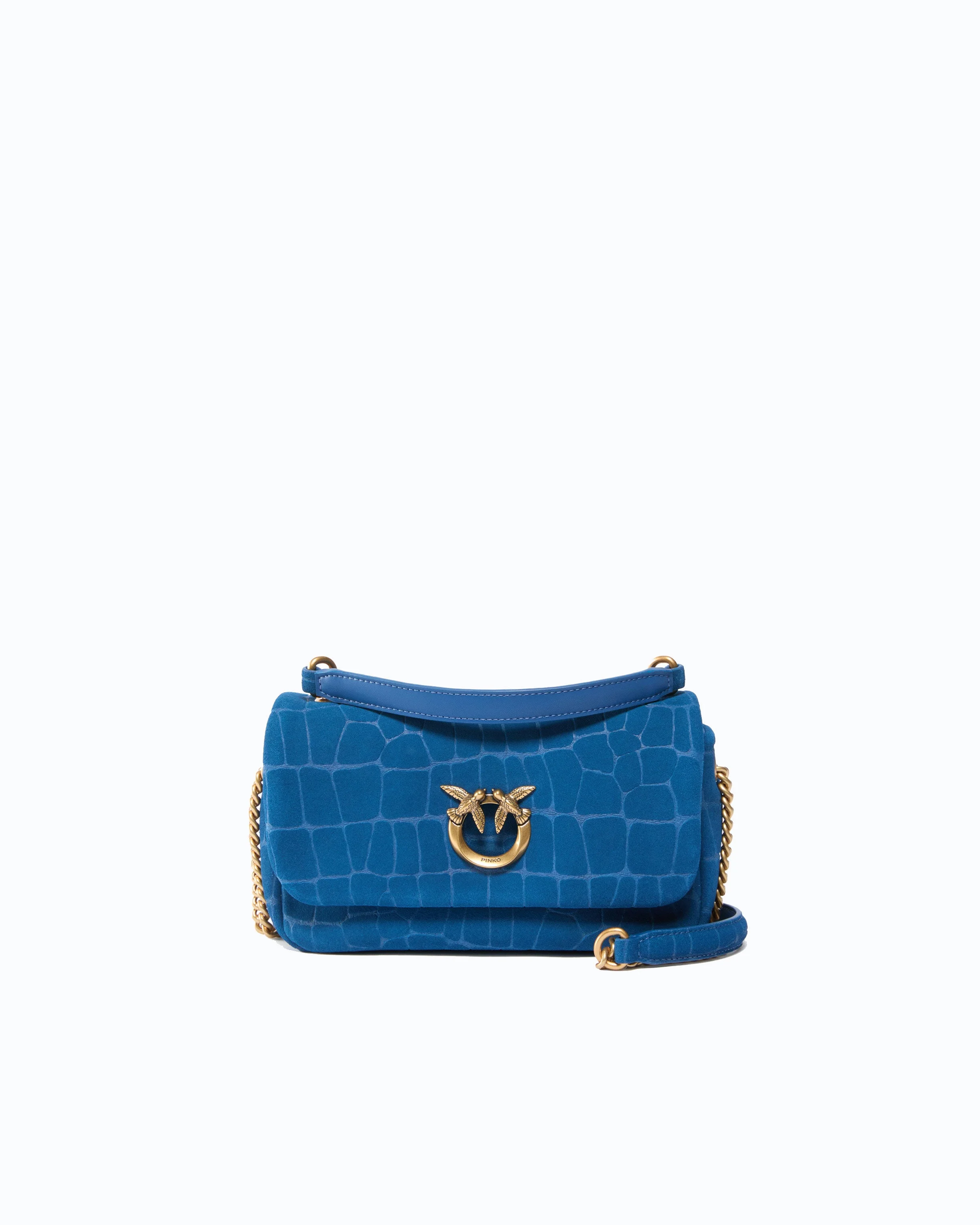 MINI LOVE BAG CLICK SOFT HORIZONTAL CROSSBODY BAG IN CROCODILE-PRINT LEATHER - 1