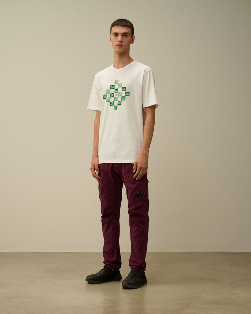 24/1 Jersey Printed Logo Grid T-Shirt 5