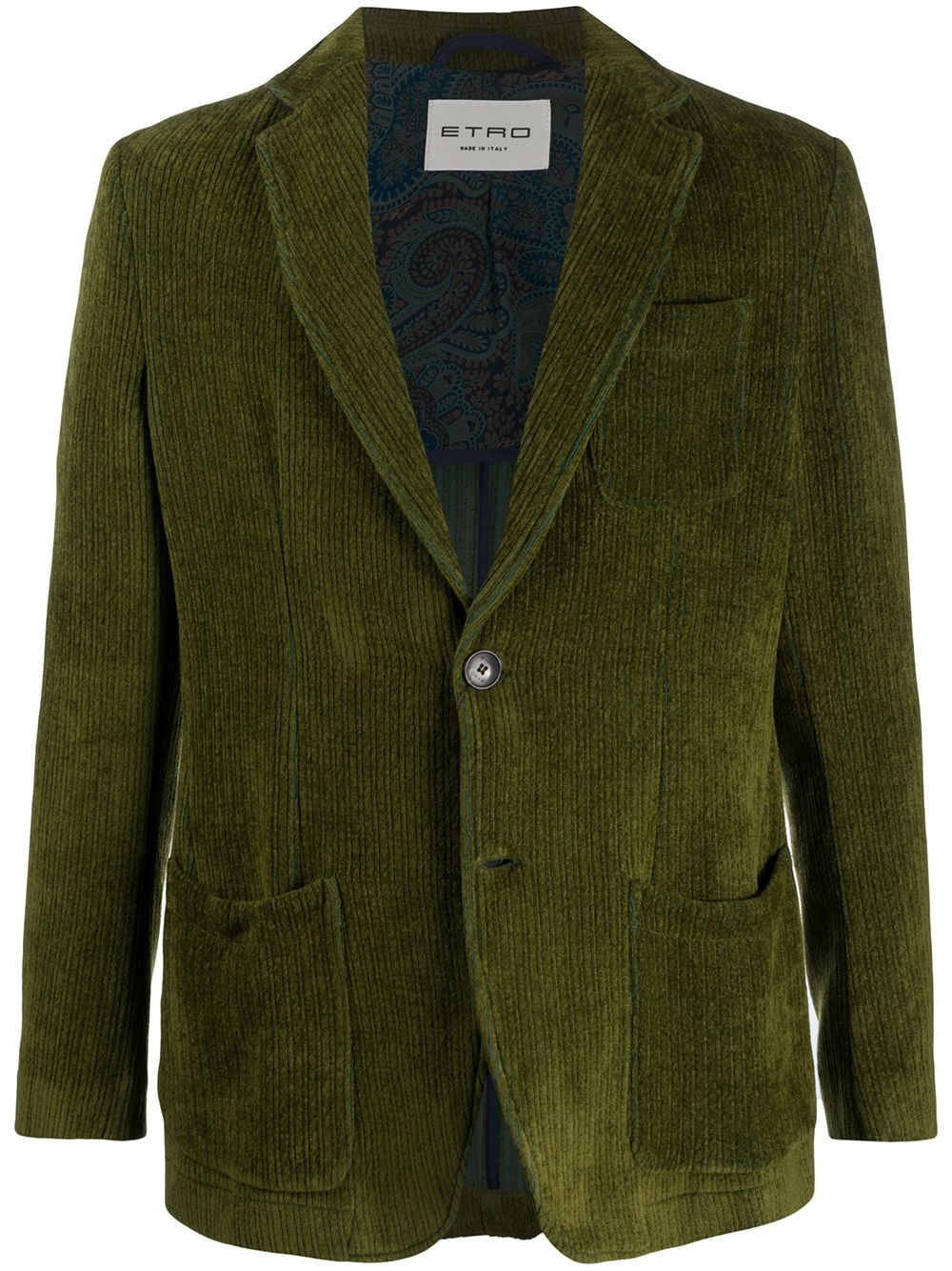 single-breasted stitch detail blazer - 1