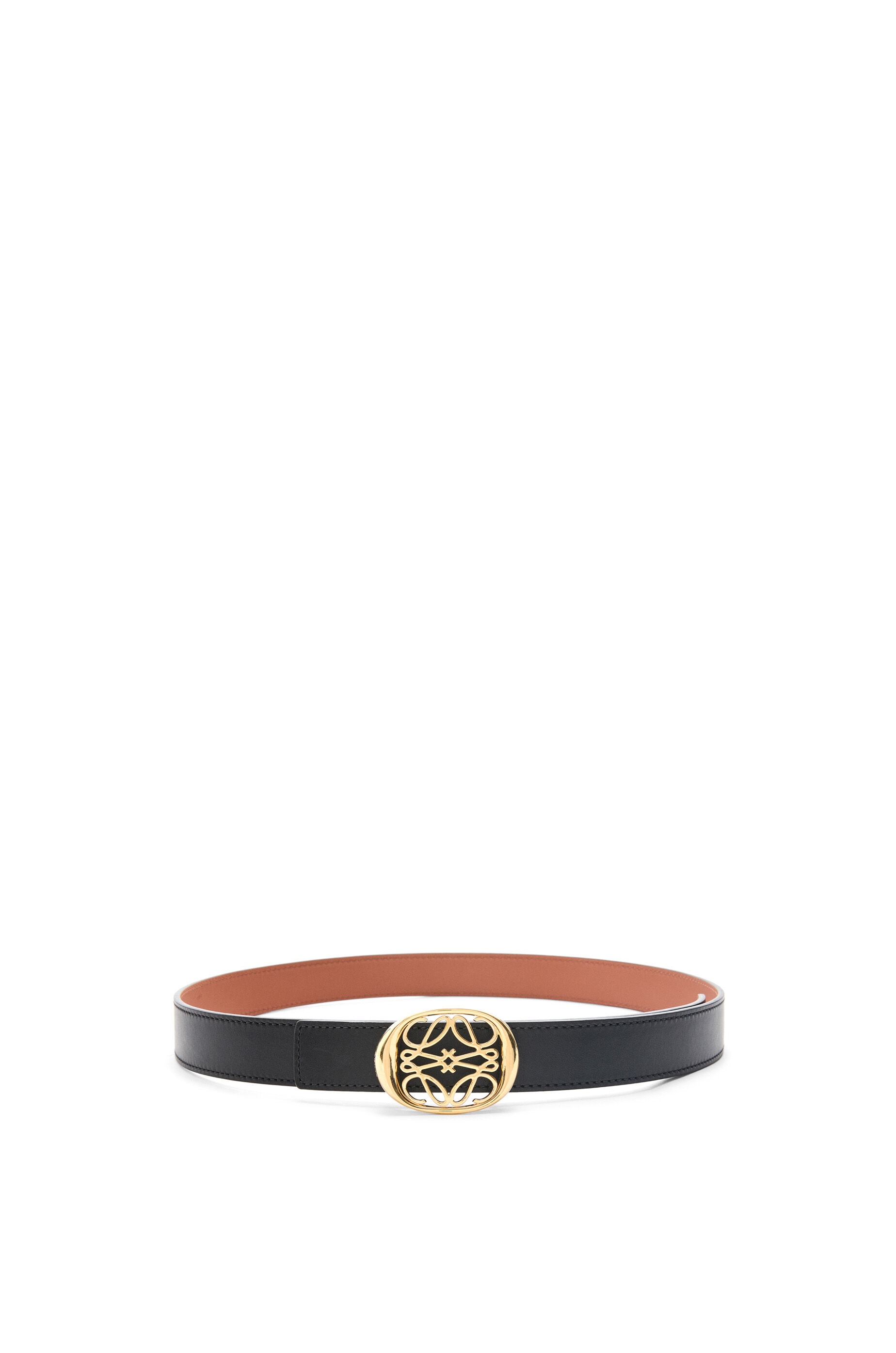 Reversible Anagram Ellipse belt in smooth calfskin - 2