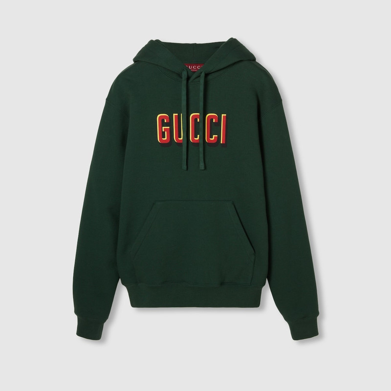 Cotton jersey hooded sweatshirt 1