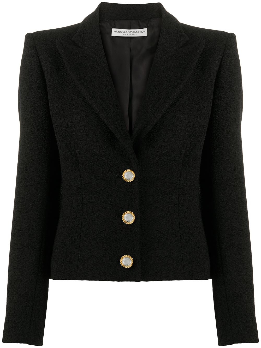 crystal-embellished single-breasted blazer  - 1