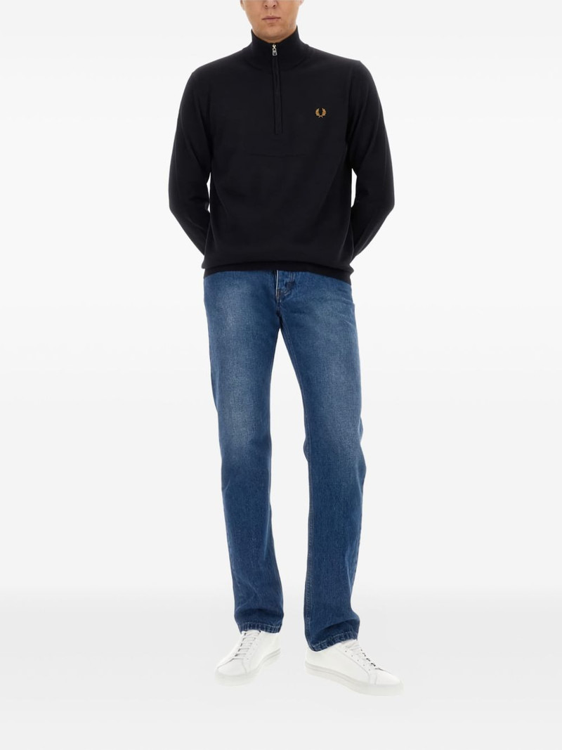 Fred Perry half-zip logo-detail sweater outlook