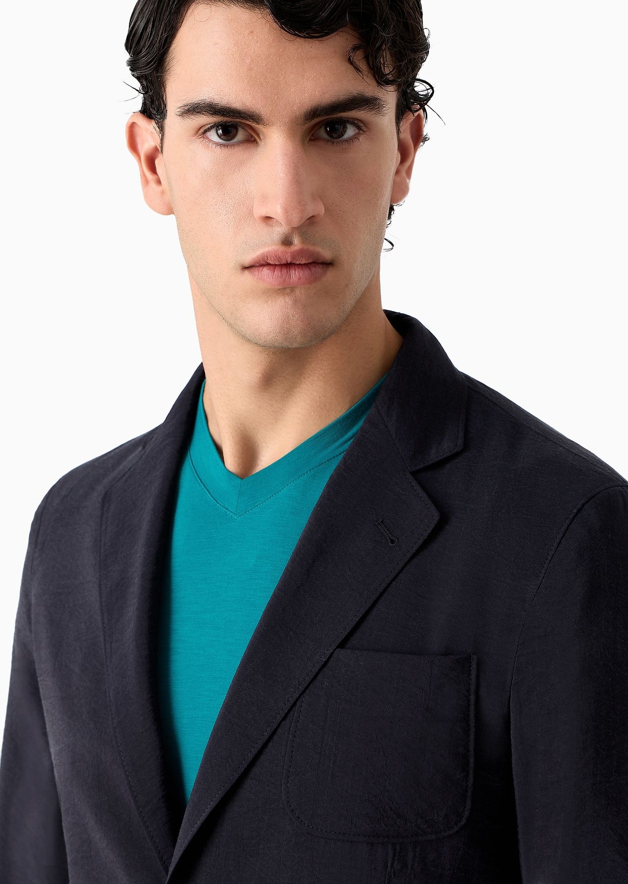 Upton Line single-breasted jacket in a silk-blend twill - 5