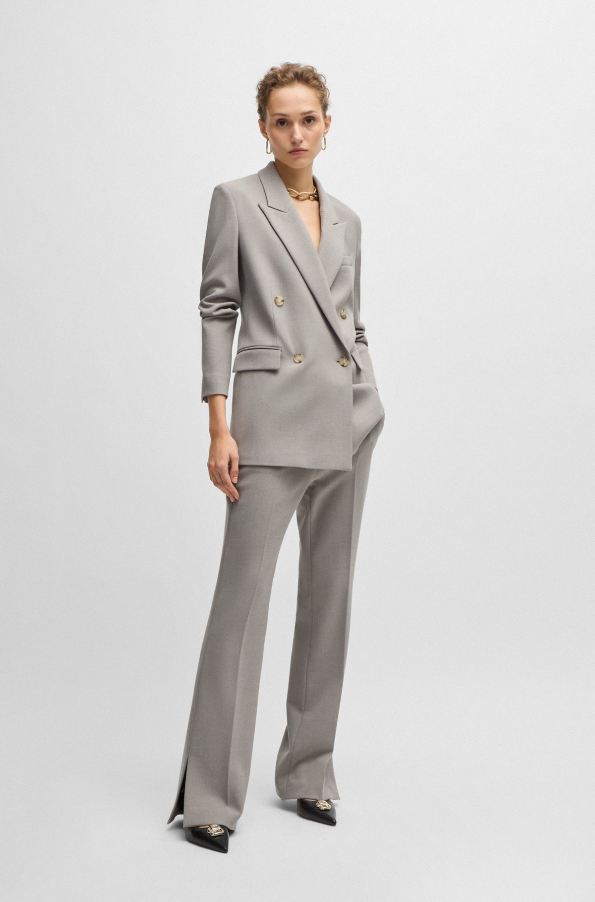 REGULAR-FIT JACKET WITH DOUBLE-BREASTED CLOSURE - 3