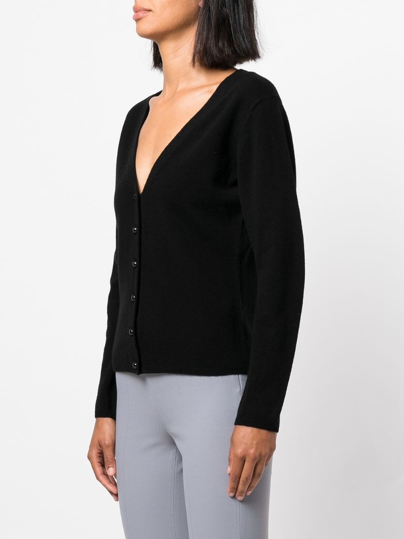 buttoned-up V-neck cardigan - 3