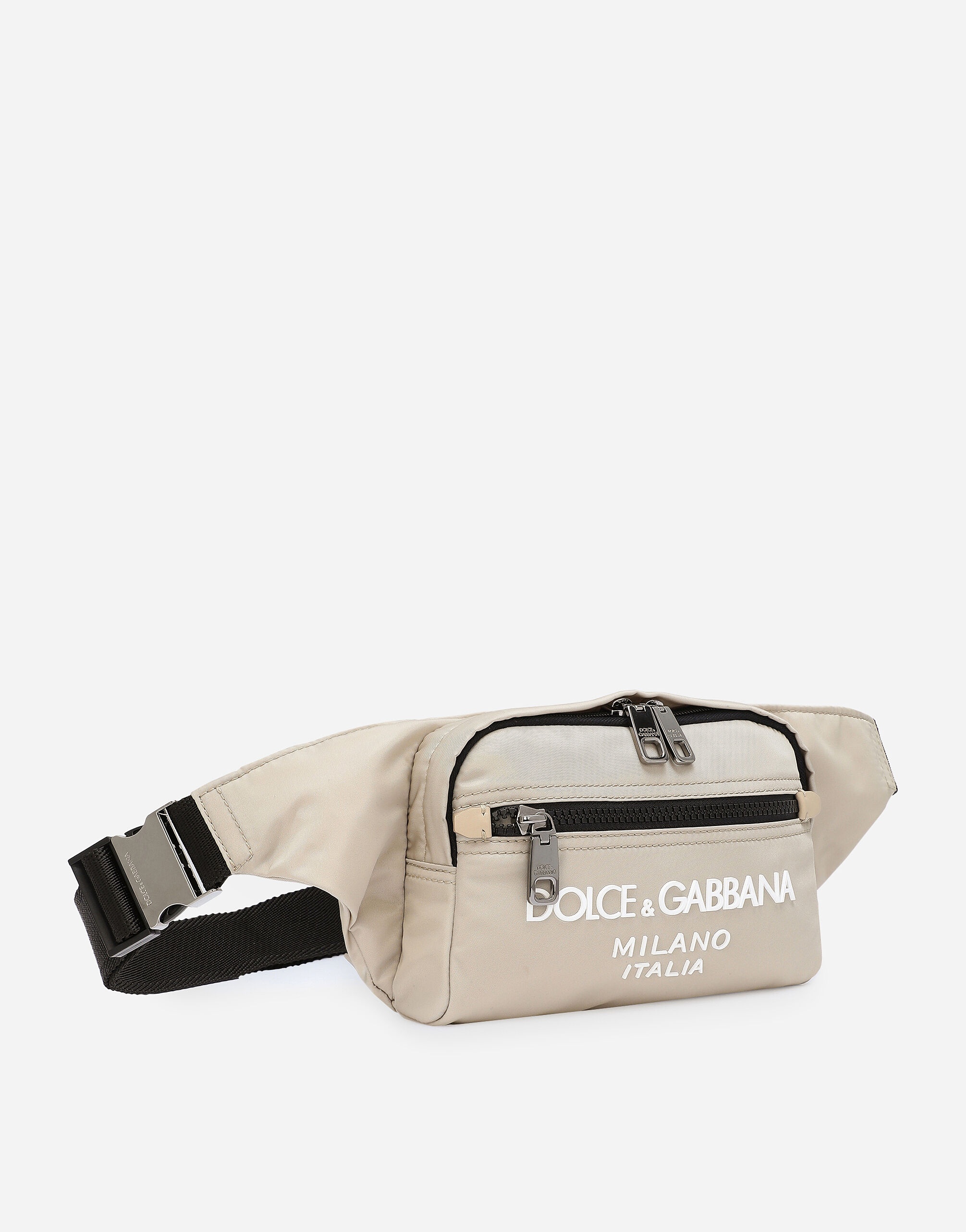 Small nylon belt bag with rubberized logo - 3