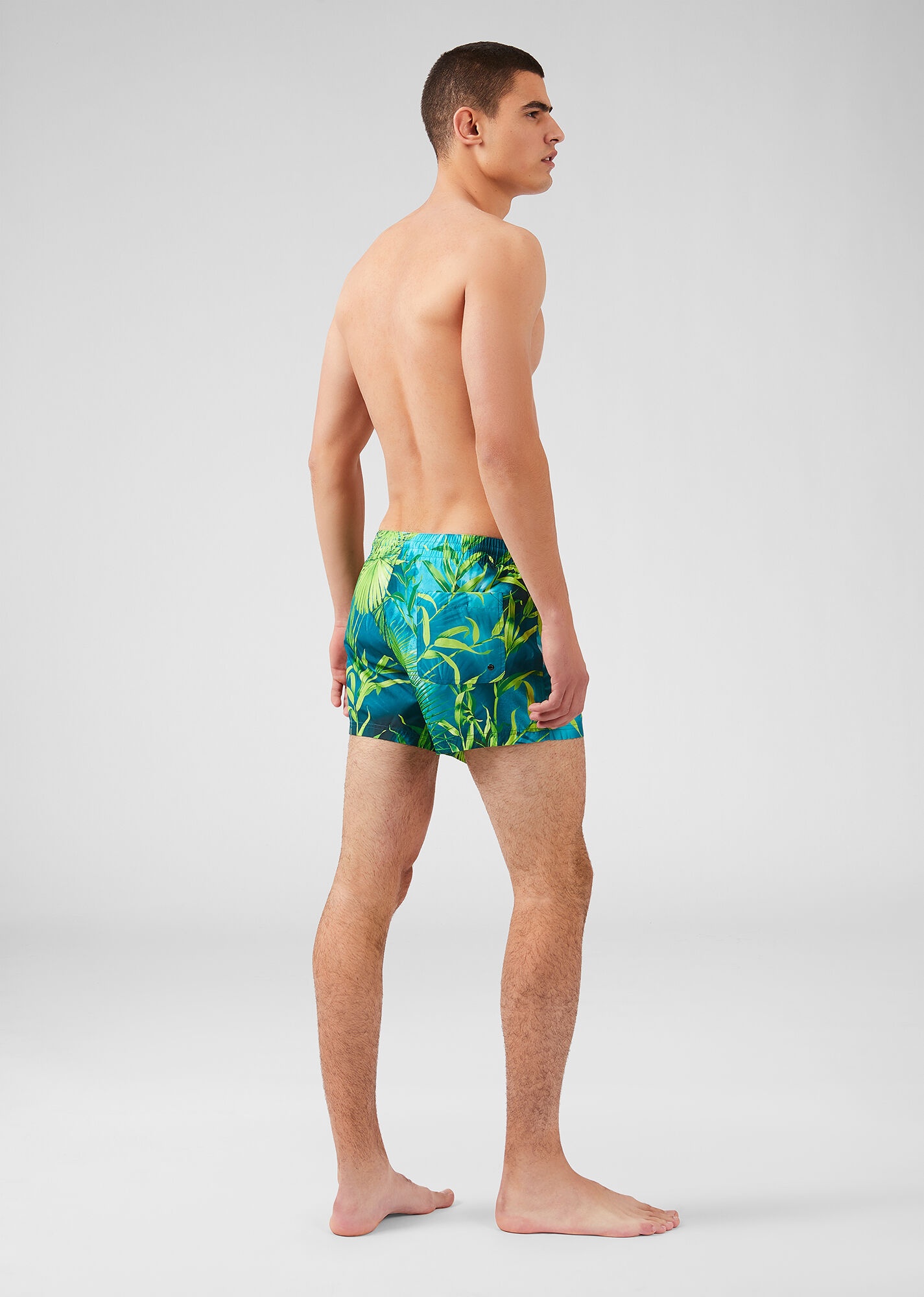 Jungle Print Swim Trunks - 3