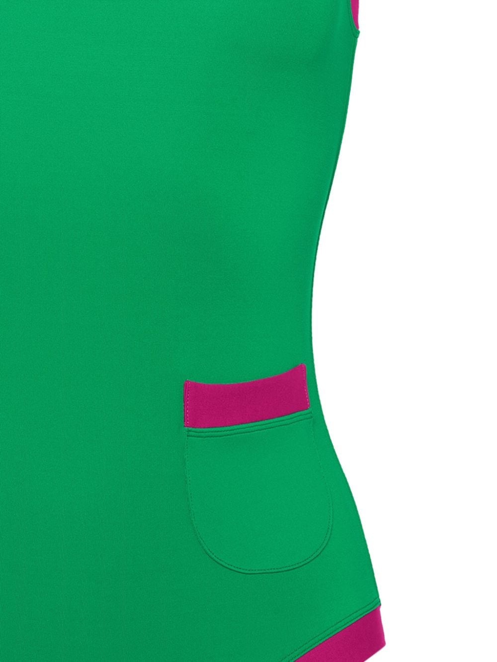 Pueblo contrast-edge pocket-detail swimsuit - 2