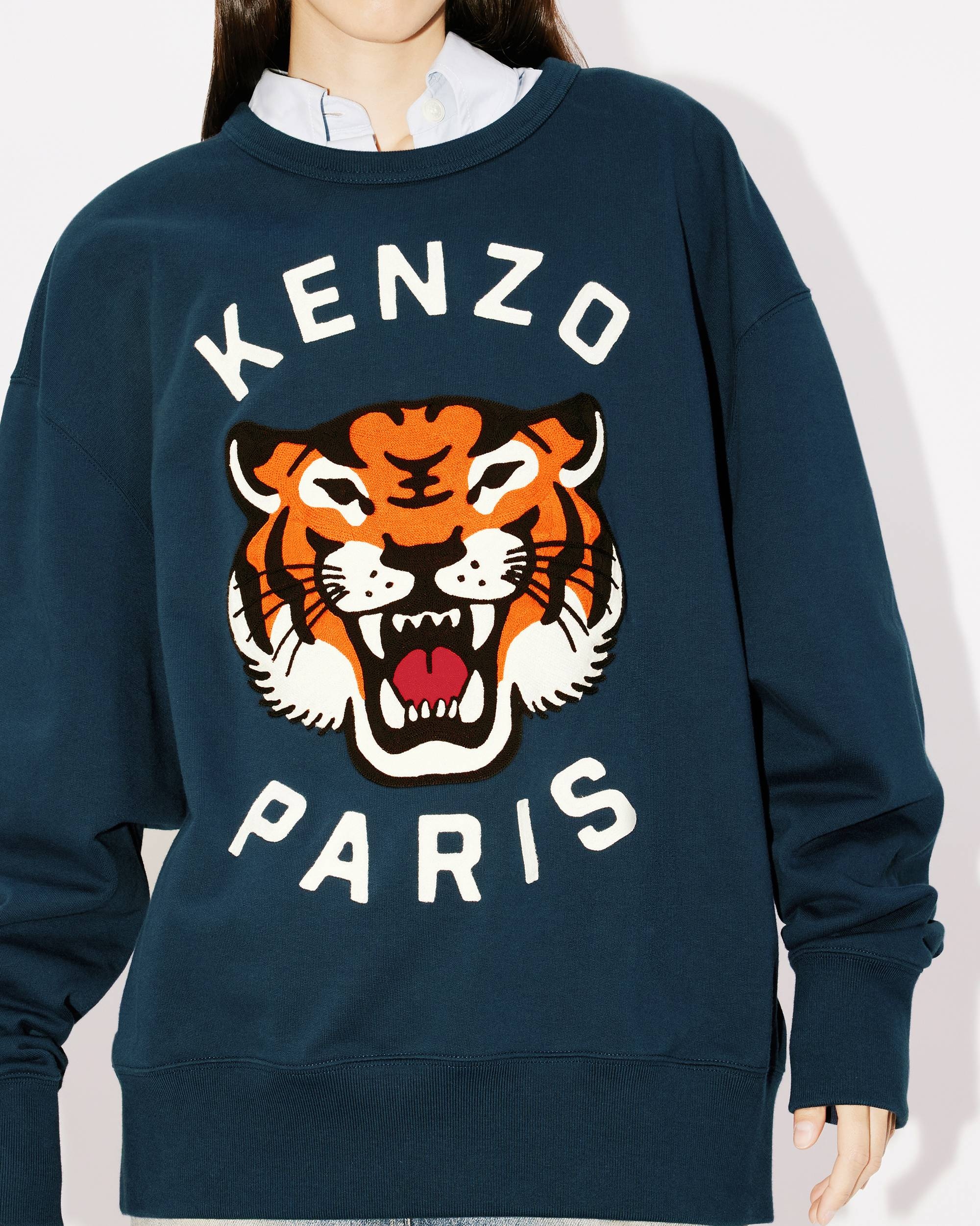 'KENZO Lucky Tiger' embroidered oversized genderless sweatshirt - 7