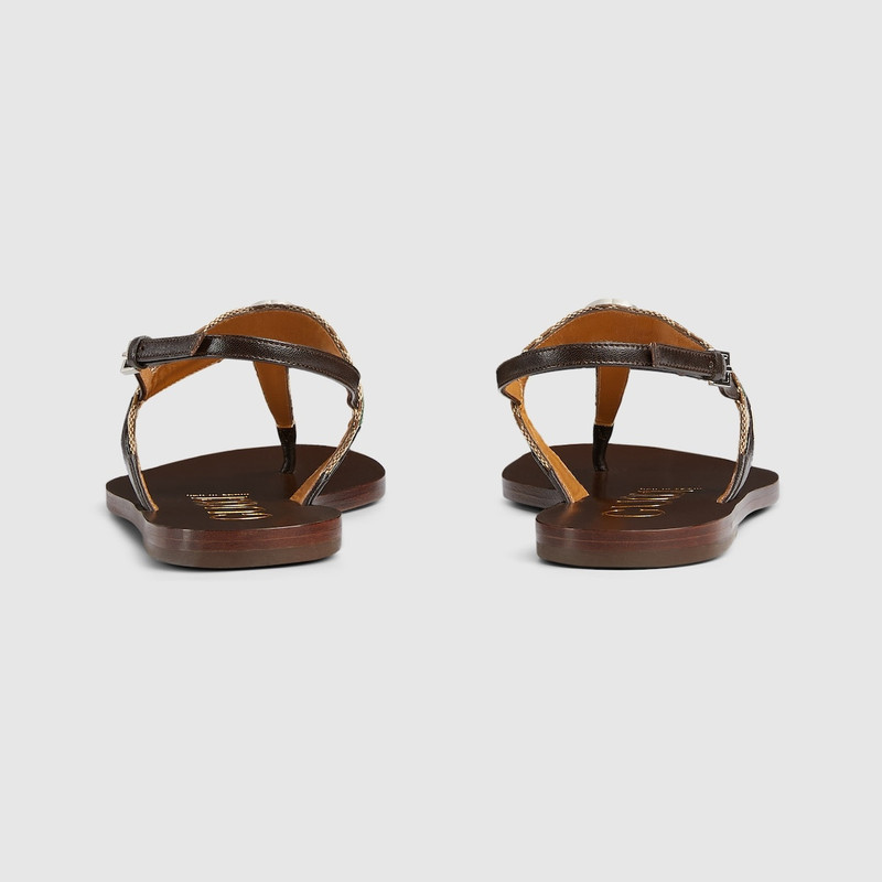 GUCCI Women's Interlocking G Web sandal outlook