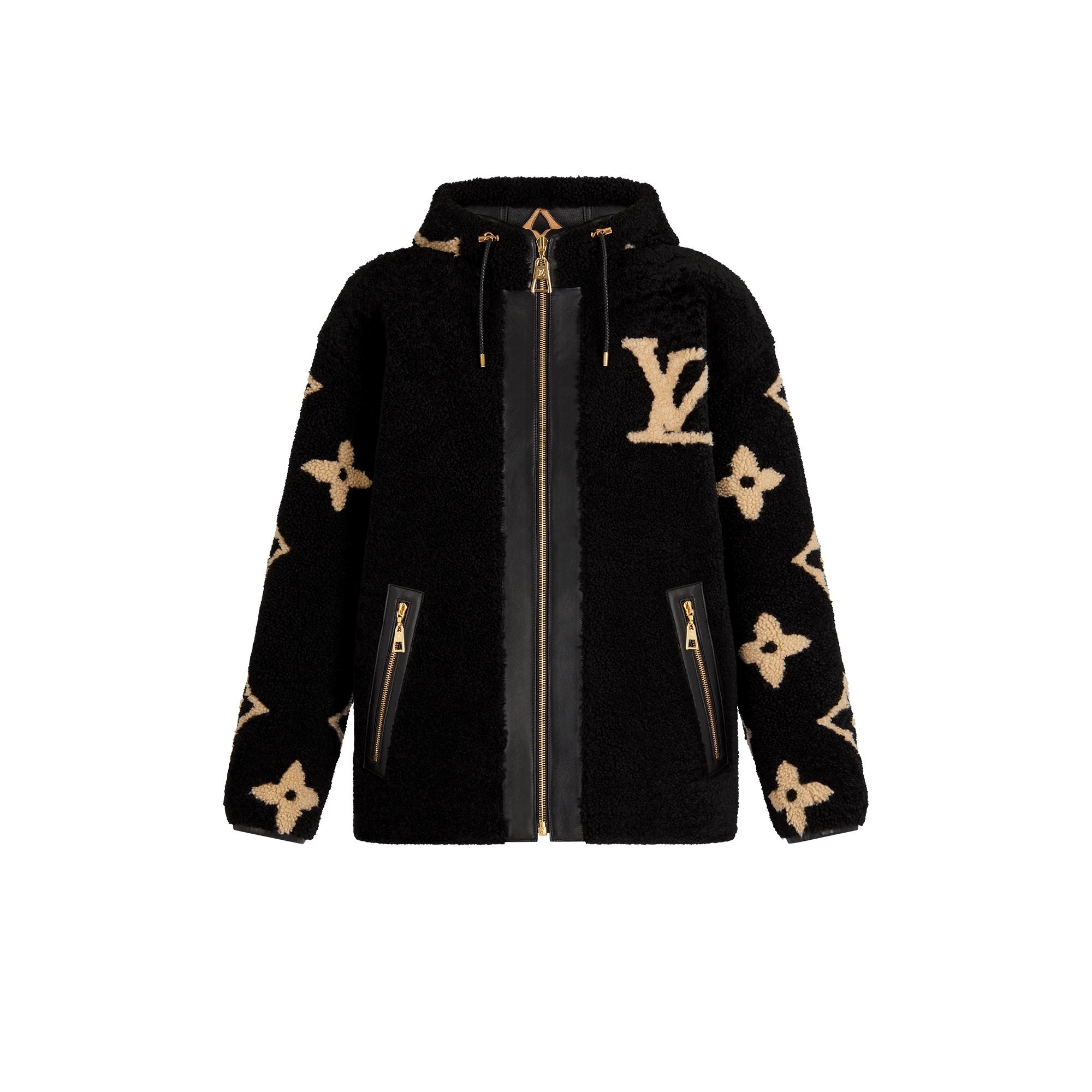 Macro Monogram Flower Shearling Jacket  - 1