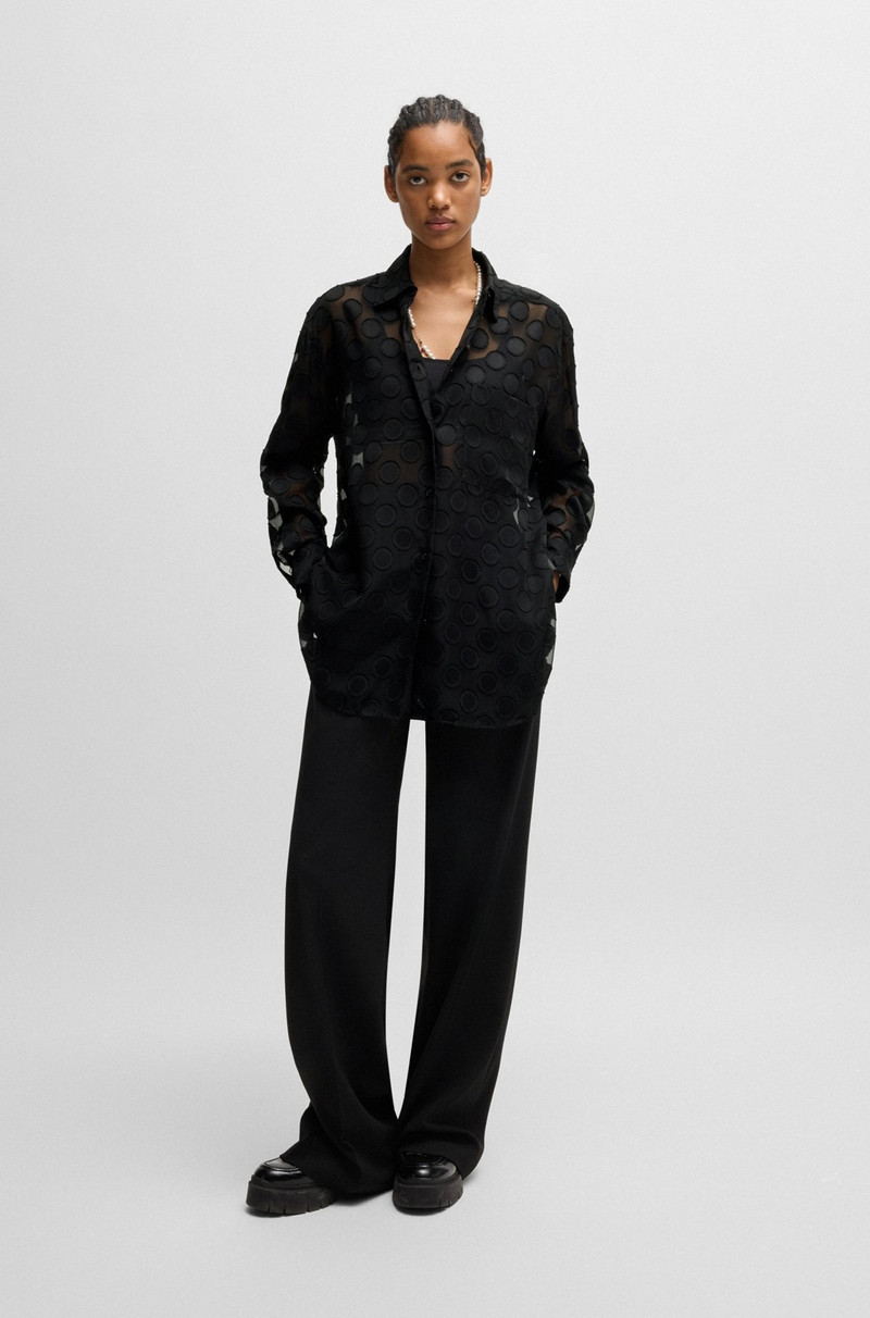 HUGO OVERSIZE-FIT BLOUSE WITH POLKA-DOT PATTERN outlook
