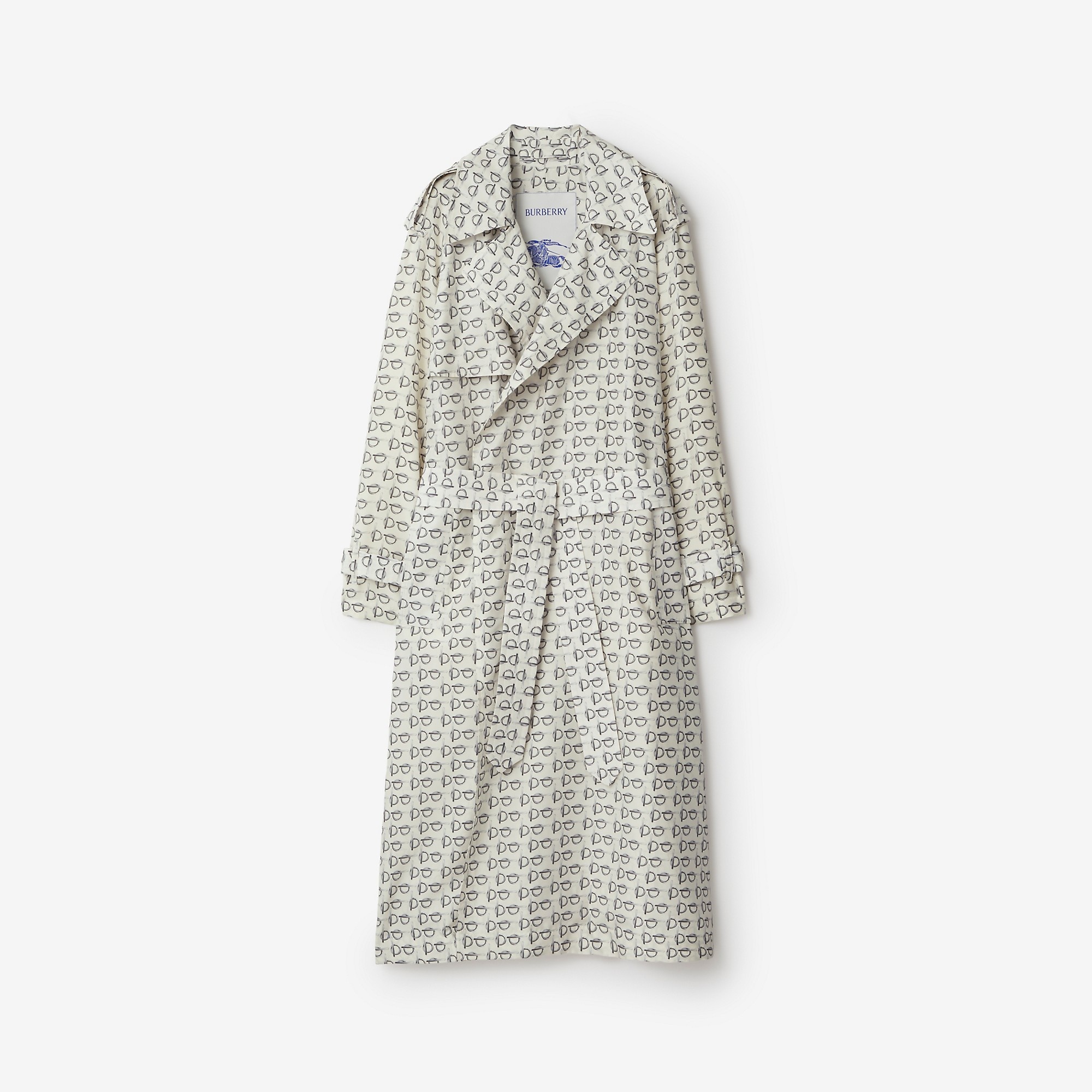 Long B Silk Trench Coat - 1