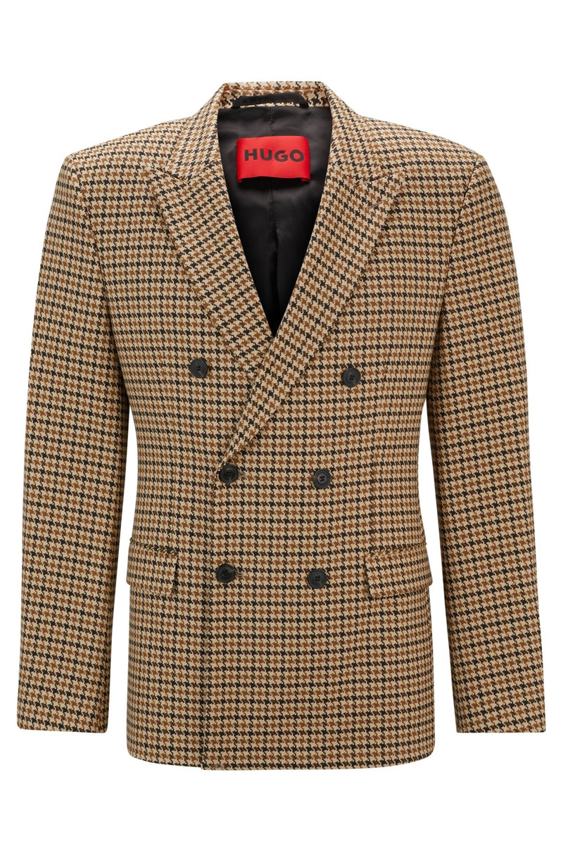 EXTRA-SLIM-FIT JACKET IN HOUNDSTOOTH STRETCH MATERIAL 1