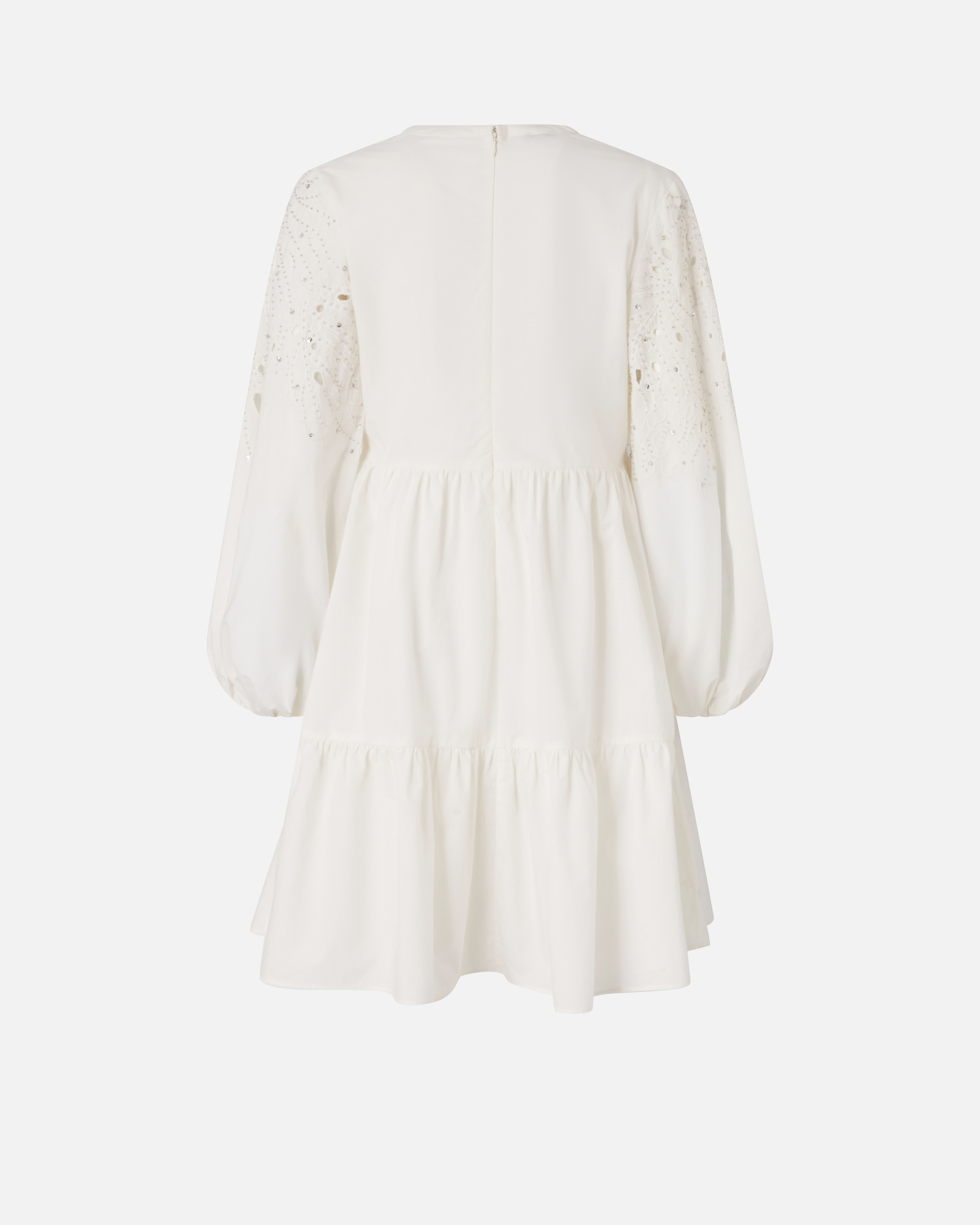 MINI DRESS WITH OPENWORK DESIGN AND CRYSTALS - 6