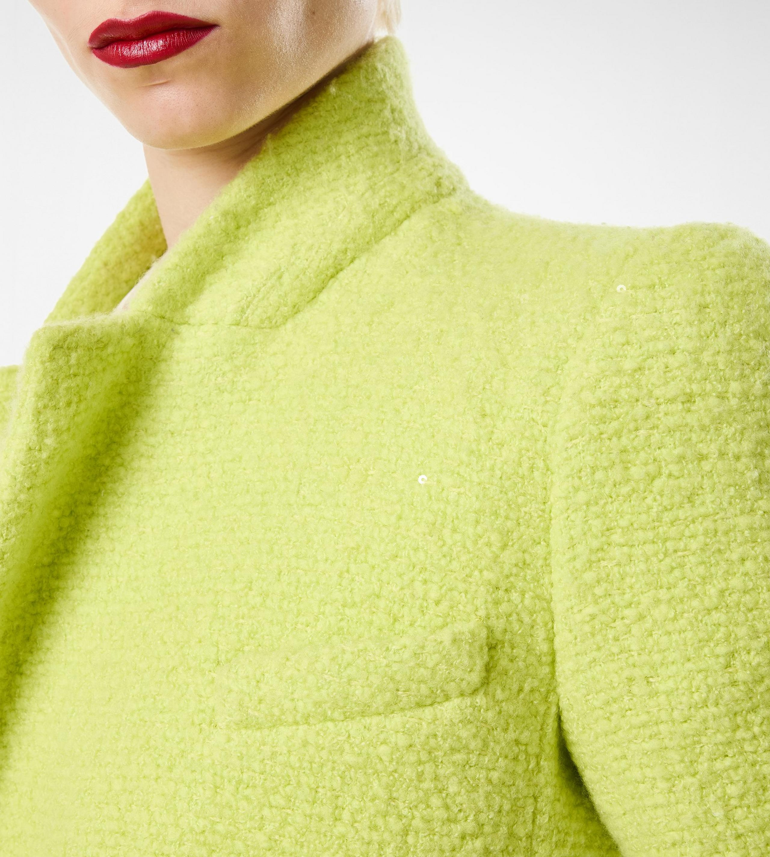 SEQUINED WOOL CASHMERE AND SILK BLEND TWEED WRAP JACKET - 2