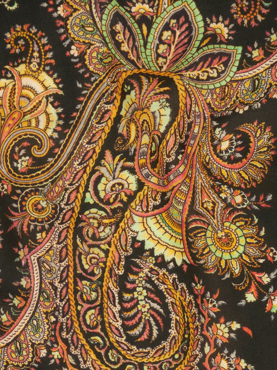 PAISLEY CASHMERE AND SILK SCARF - 3