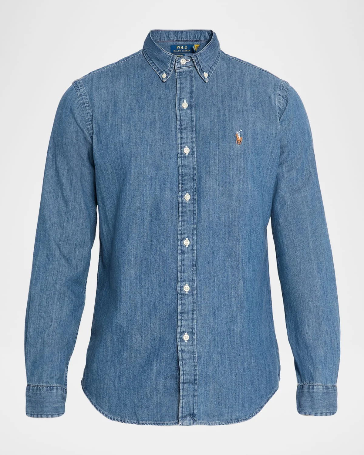 Men's Core-Fit Denim Button-Down Shirt - 1