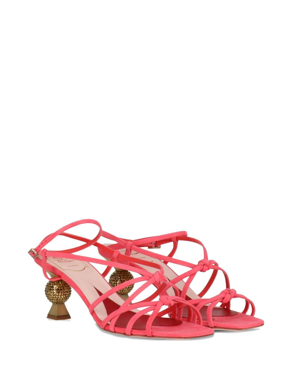 crystal-embellished knotted sandals - 2
