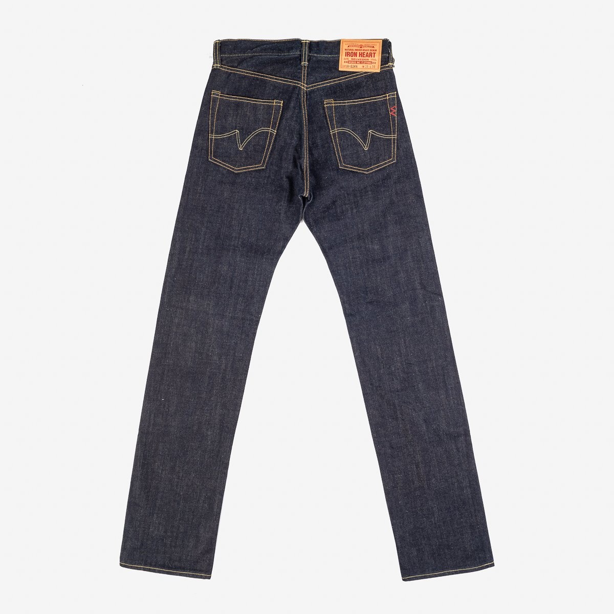 IH-634N 17oz Selvedge Denim Straight Cut Jeans - Natural Indigo - 4