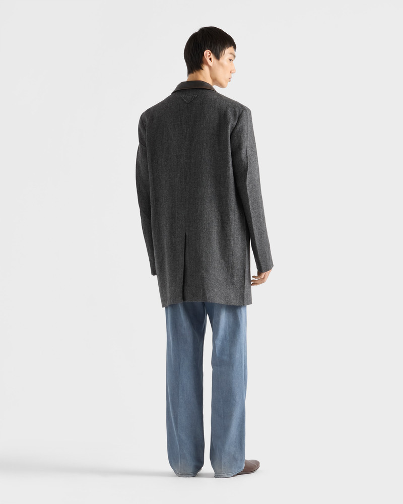 Single-breasted wool blend coat 5