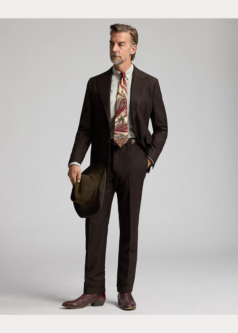 RRL by Ralph Lauren Slim Fit Wool Western Tuxedo Trouser outlook