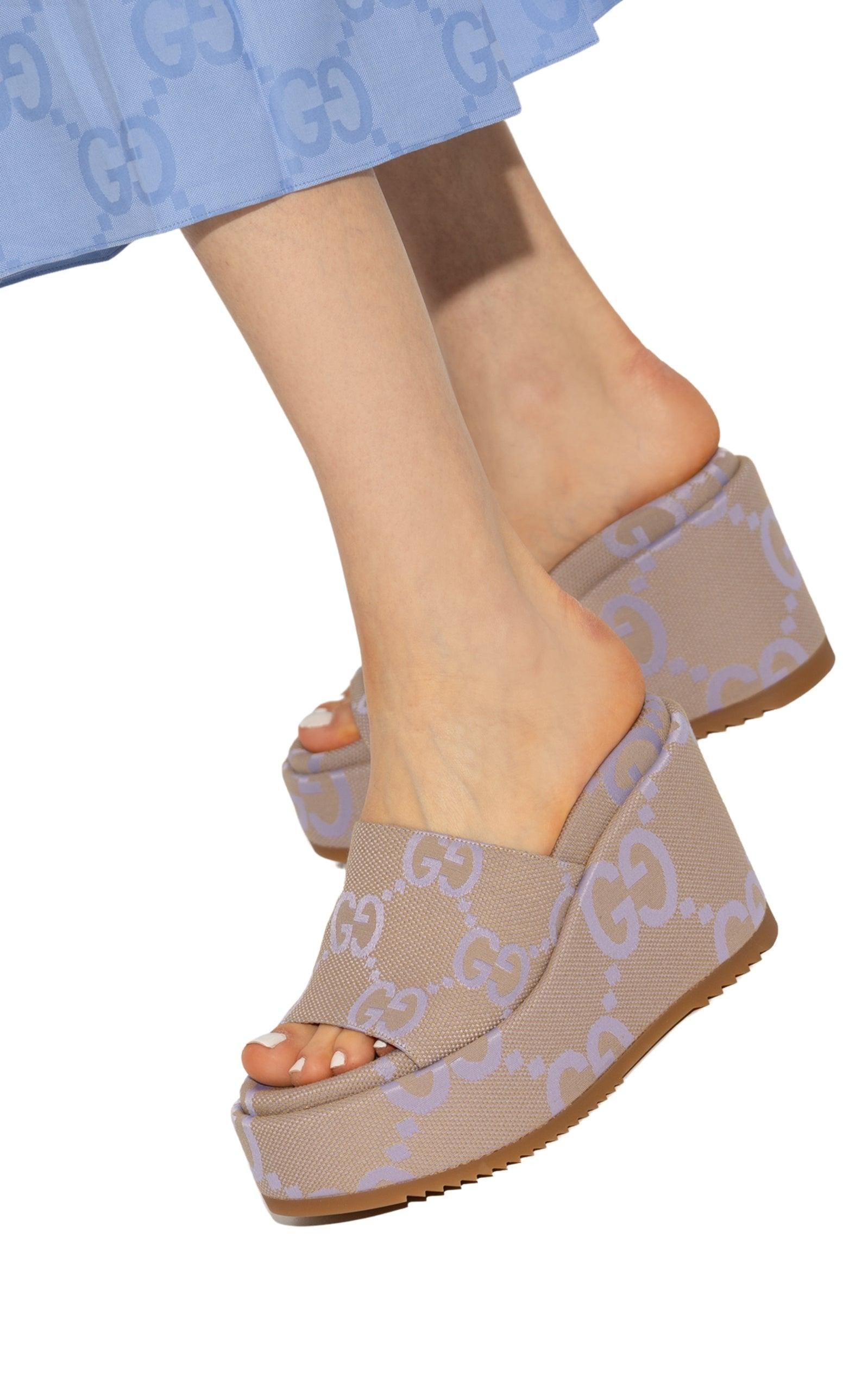 GG Supreme 120mm Platform Sandals - 7