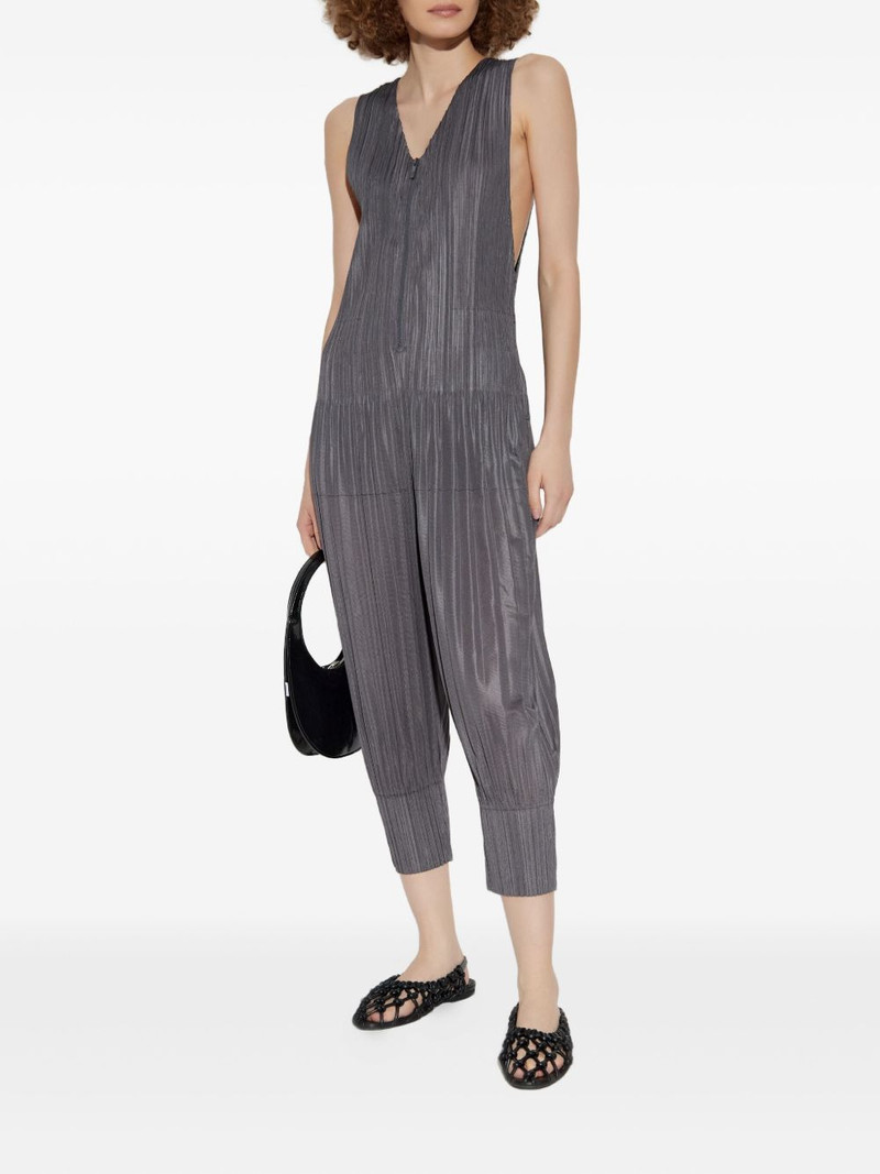 Pleats Please Issey Miyake zip pleated jumpsuit outlook