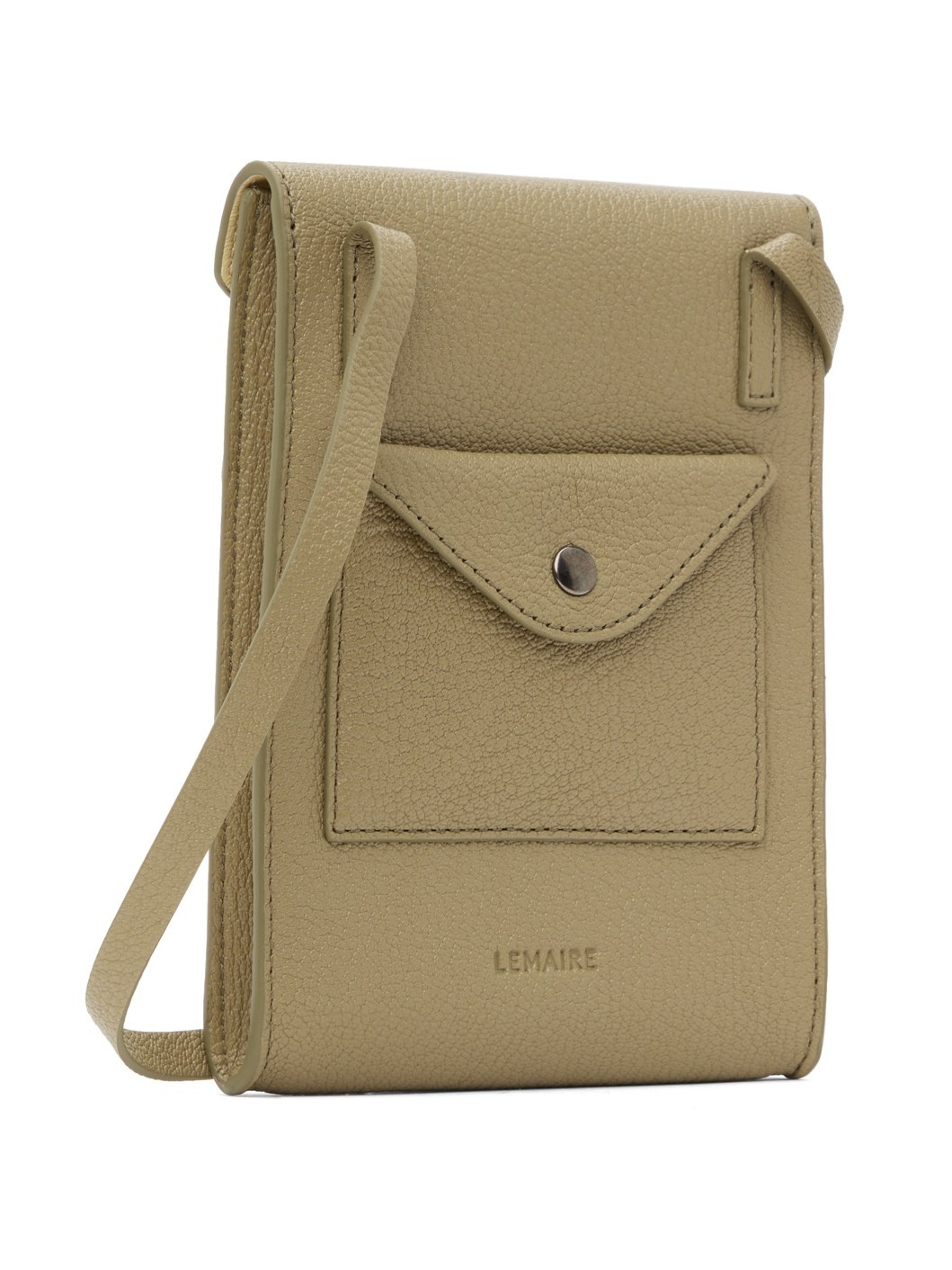 Lemaire Taupe Enveloppe Strap Pouch | REVERSIBLE