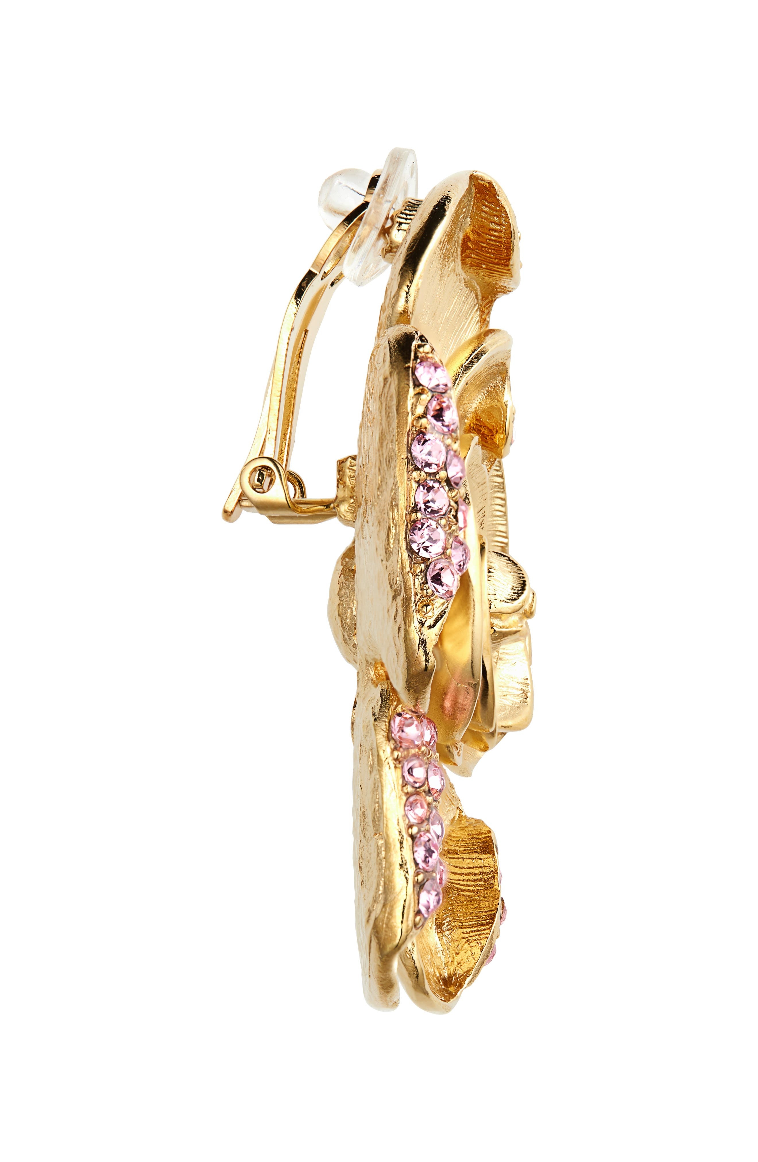 Oscar de la Renta Large Rose Clip-On Earrings at Nordstrom - 5