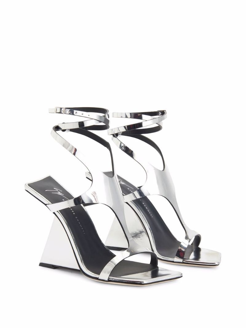 angled heel sandals - 2