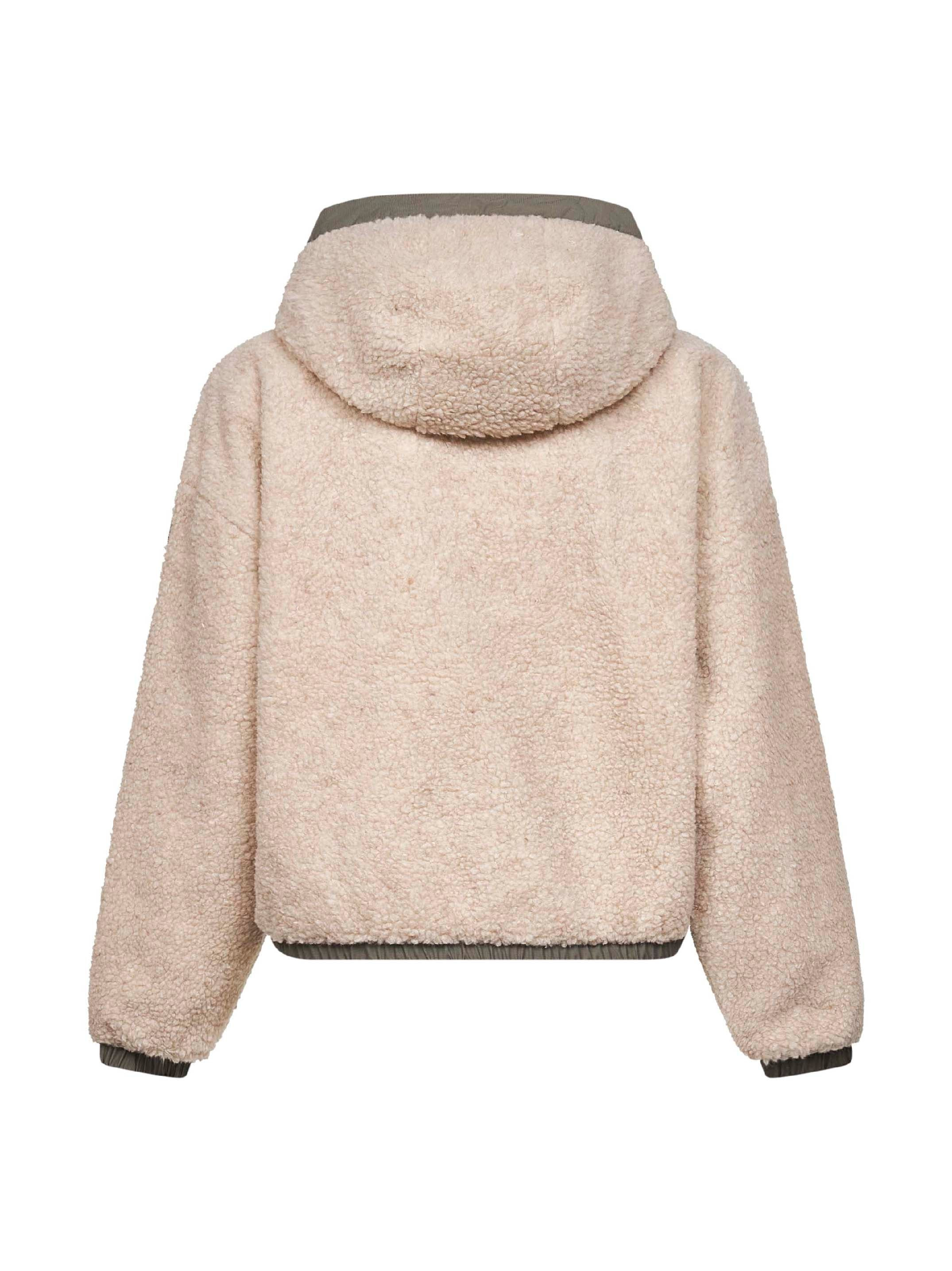 Canada Goose Women Beige Fleece Alberni Reversible Bomber Jacket - 2