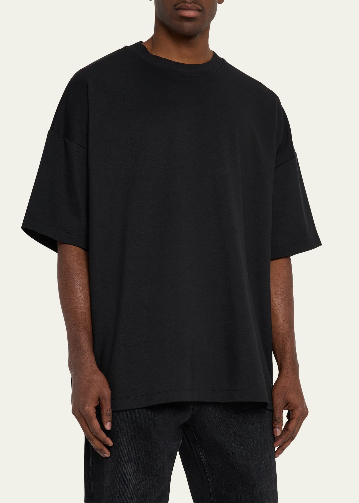 Men's Oversized Solid T-Shirt - 4
