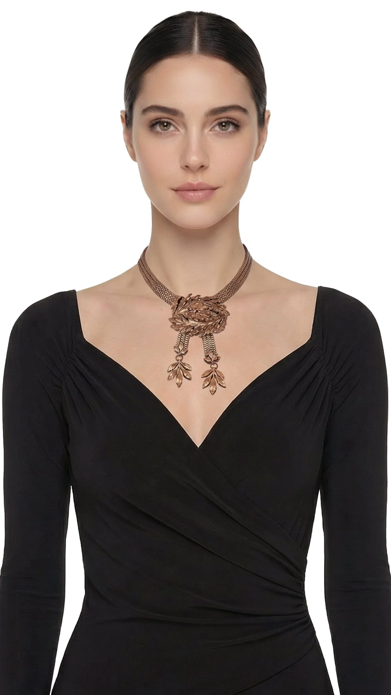 LEAF DROP PENDANT NECKLACE - 1