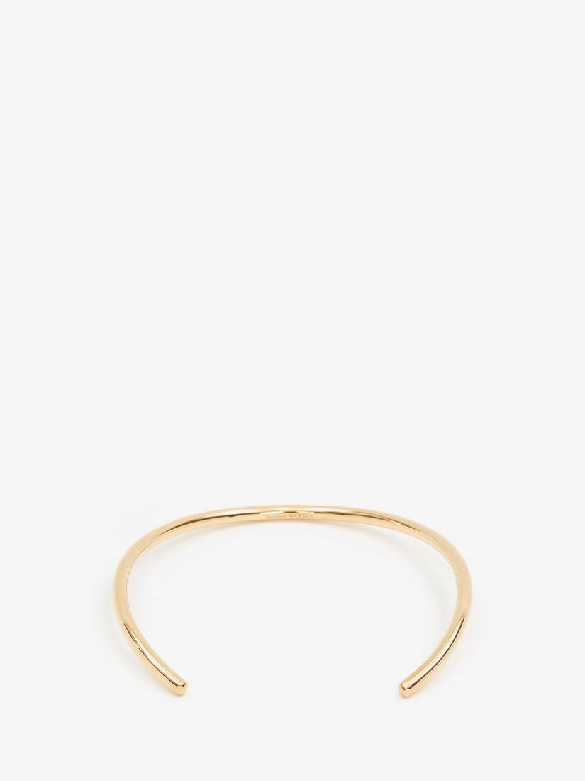 Thin Tubular Choker in Antique Gold - 2