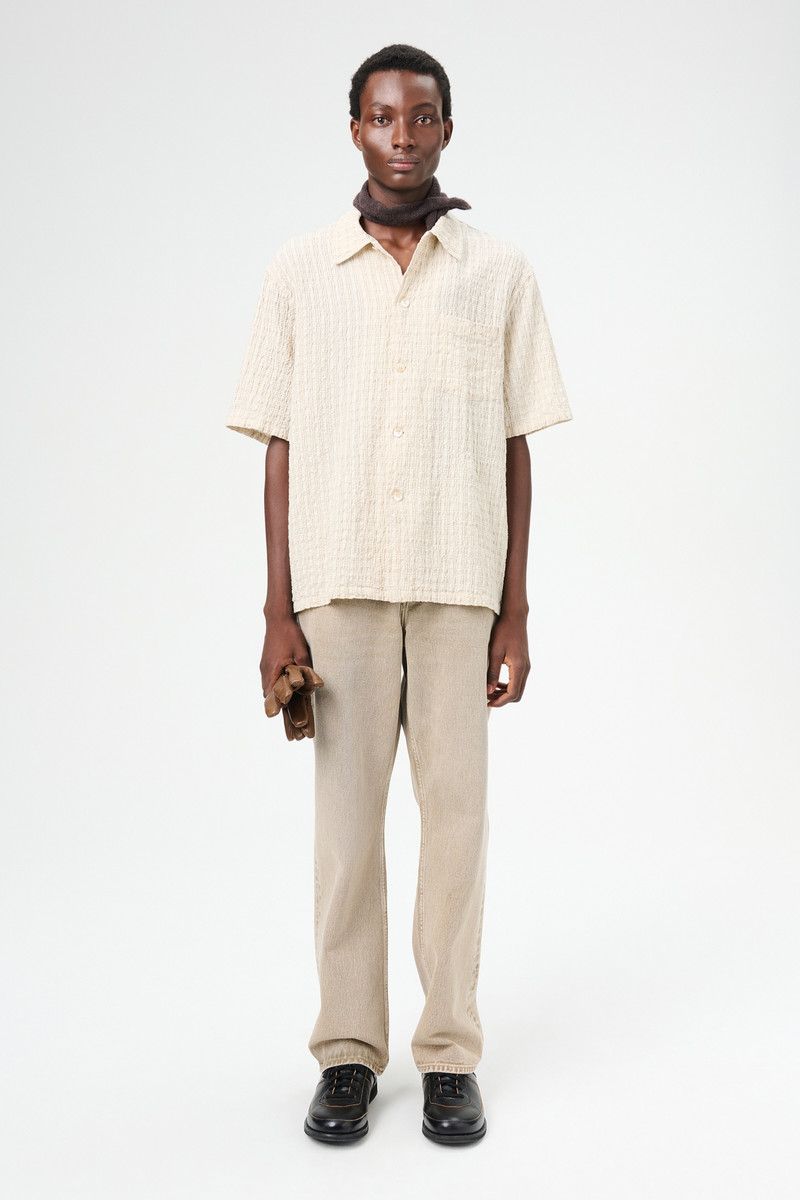 Our Legacy Box Shirt Shortsleeve Light Authentic Seersucker outlook