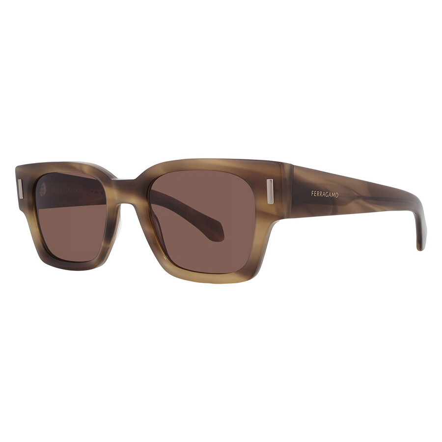 Ferragamo Brown Square Men's Sunglasses SF2010S 319 52 - 2