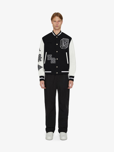 Givenchy VARSITY JACKET IN EMBROIDERED WOOL AND LEATHER outlook