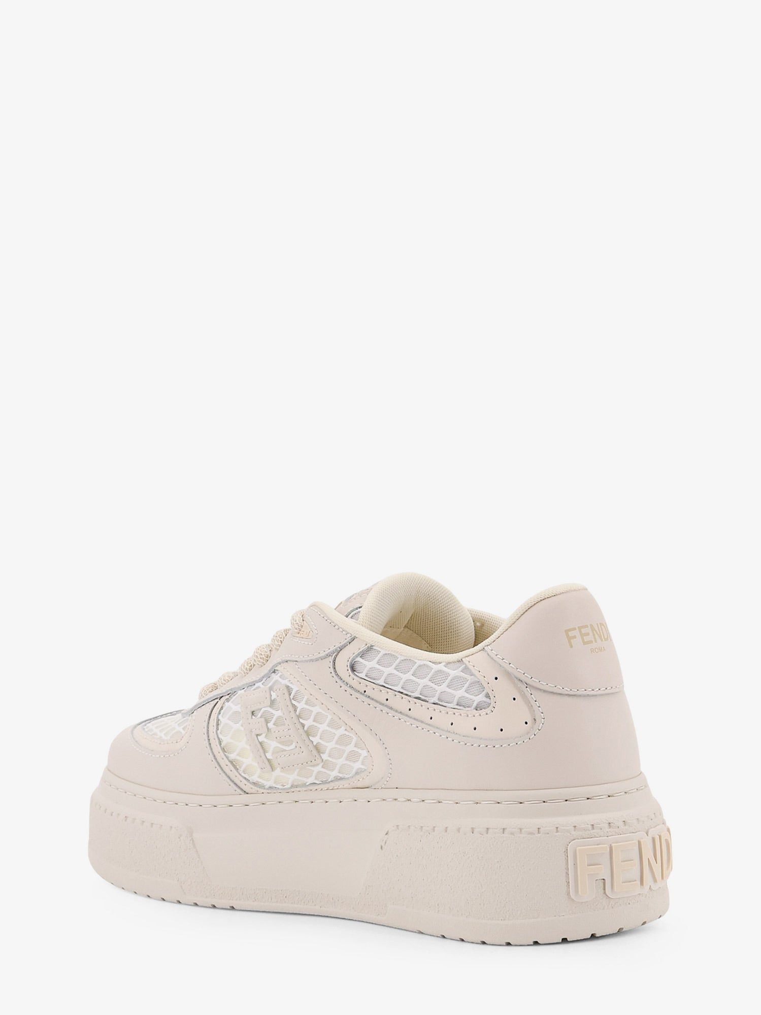 FENDI MATCH LEATHER SNEAKERS - 3