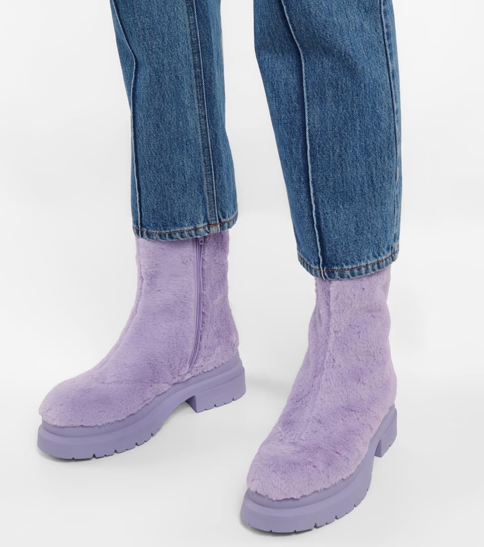 Faux fur ankle boots - 4