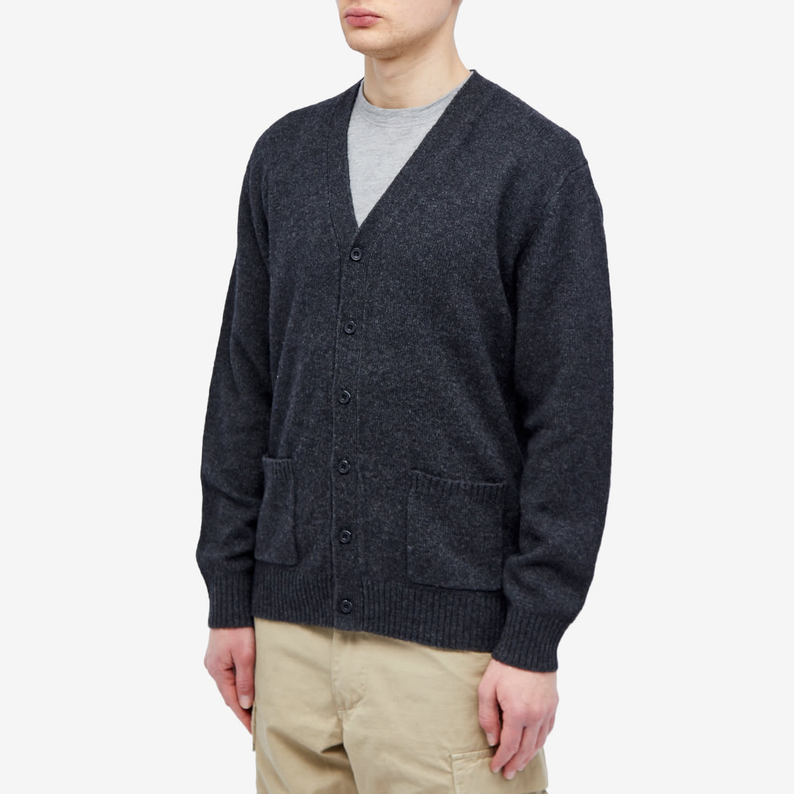 Beams Plus 7G Elbow Patch Cardigan - 2
