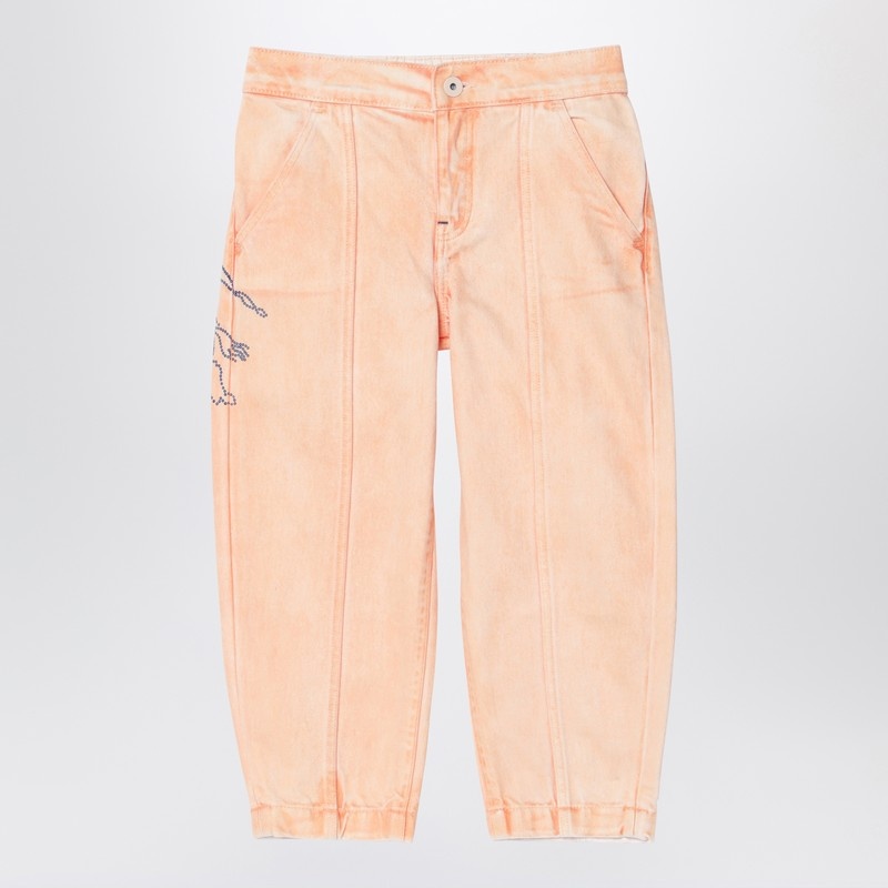 Light pink denim jeans with EKD - 1