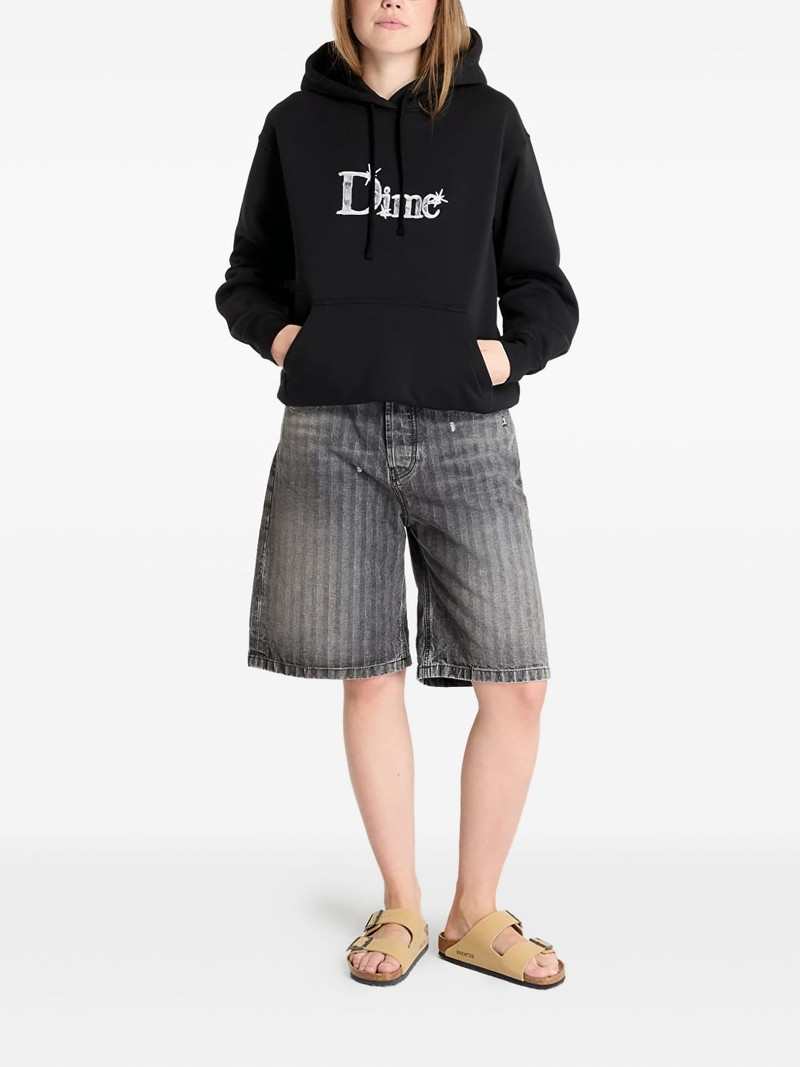 Dime logo-embroidered hoodie outlook