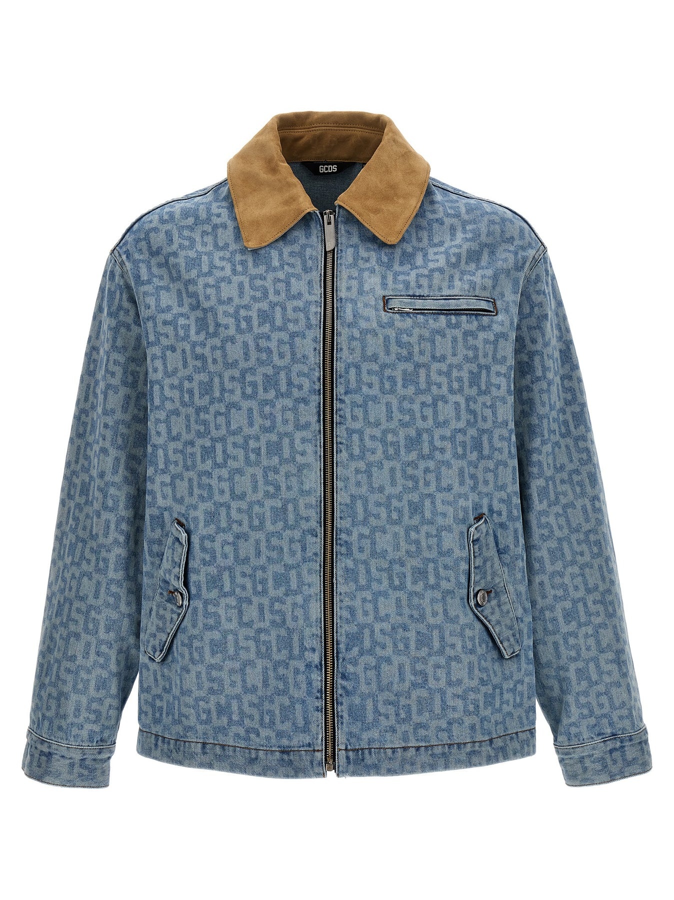 Monogram Casual Jackets, Parka Light Blue - 1