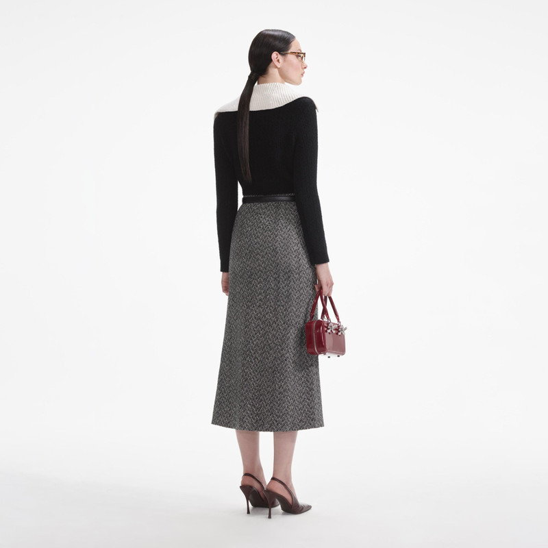 self-portrait Black Cashmere Blend Jumper outlook