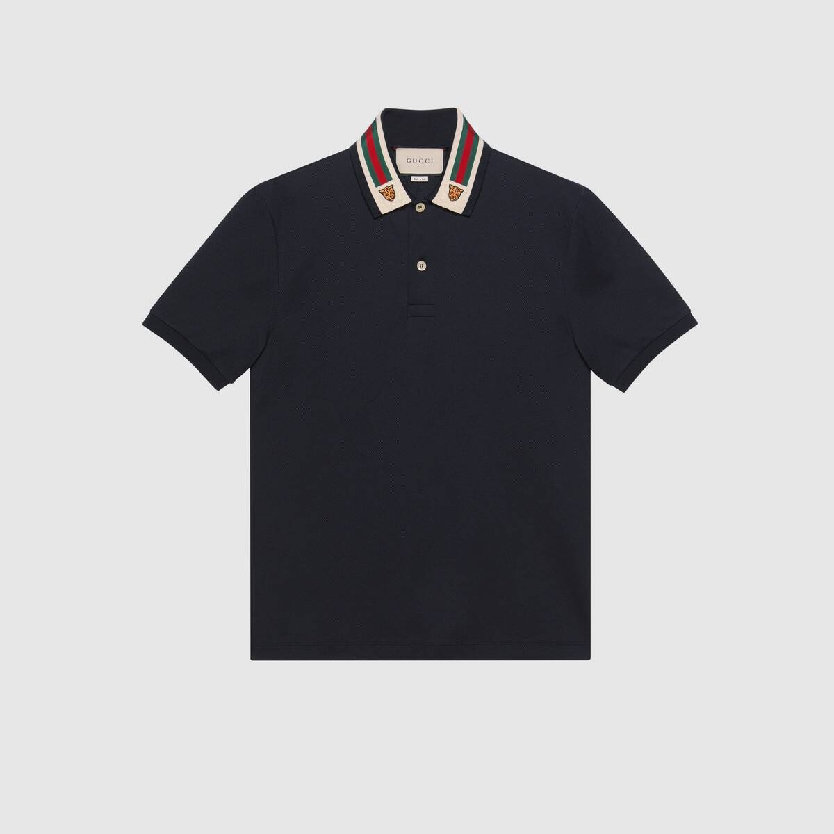 Cotton polo with Web and feline head - 1