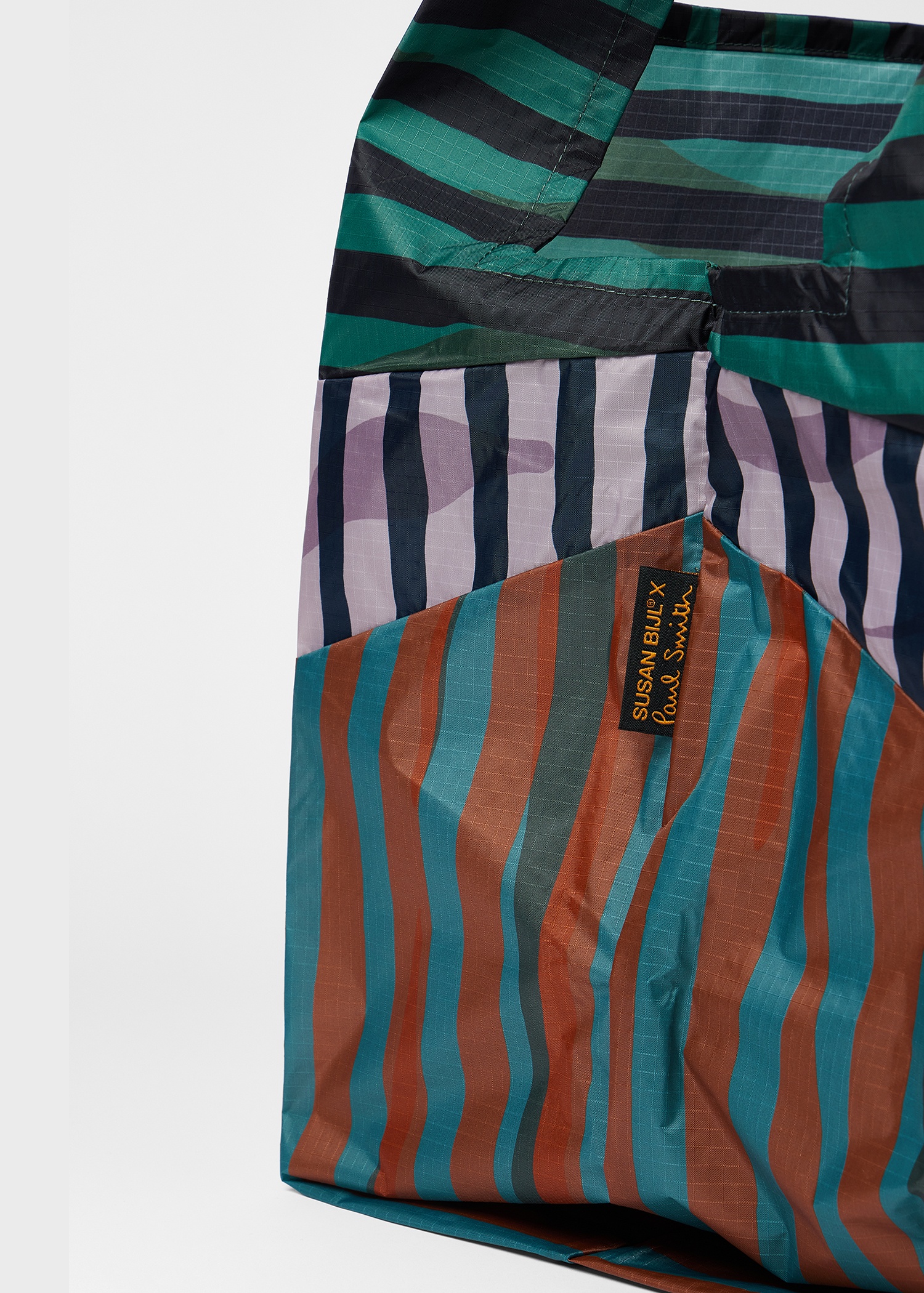Susan Bijl x Paul Smith -  Navy Mixed-Stripe 'The New Shopping Bag' Large - 4