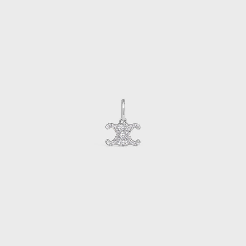 Celine Charms Triomphe in Strass and Brass with Rhodium Finish 1